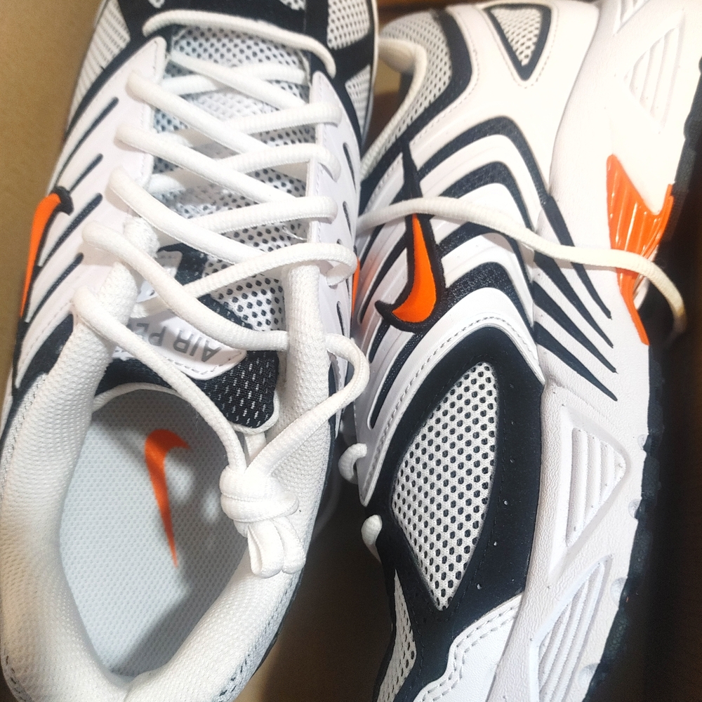 Nike Mens Sneakers - White, Black, and Orange